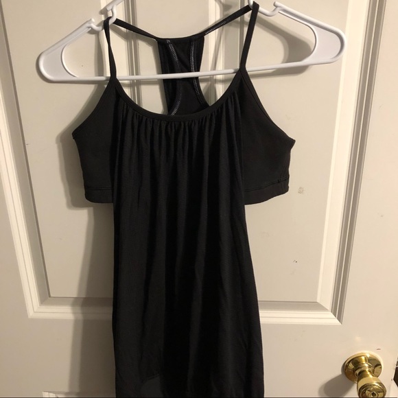 lululemon athletica Tops - Black lululemon top with built-in bra